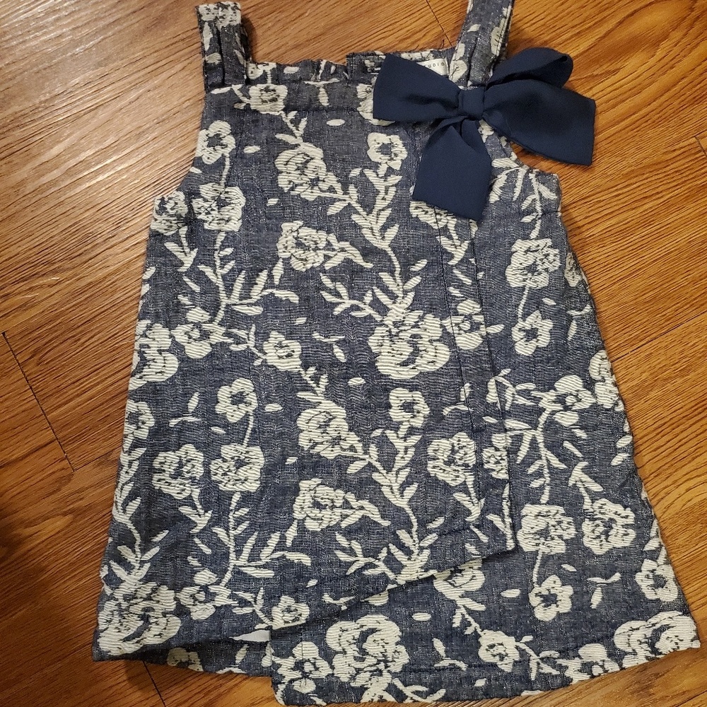 Jean dress with bow